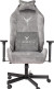 Кресло игровое Knight N1 Fabric серый Light-19 с подголов. крестов. металл