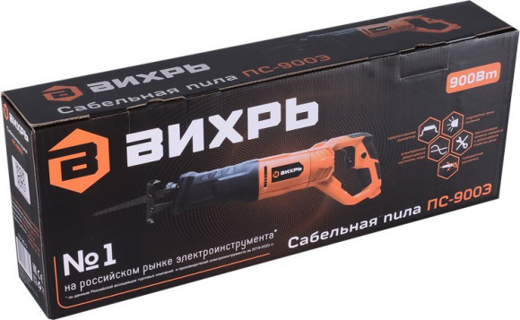 Сабельная пила Вихрь ПС-900Э 900Вт 2800ход/мин (72/25/1) Сабельная пила Вихрь ПС-900Э 900Вт 2800ход/мин (72/25/1)
