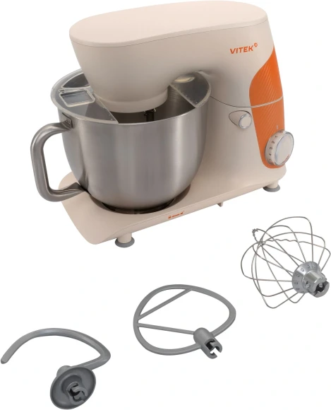 Миксер планетарный Vitek VT-PM0331 1800Вт кремовый/оранжевый Миксер планетарный Vitek VT-PM0331 1800Вт кремовый/оранжевый