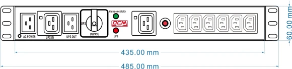 Байпас Powercom MBS1607-1C19-6C13 Байпас Powercom MBS1607-1C19-6C13
