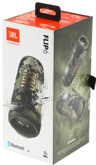 Колонка порт. JBL FLIP 6 камуфляж 30W 1.0 BT 10м 4800mAh (JBLFLIP6SQUAD)