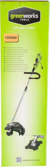 Триммер электрический Greenworks GST1246 1200Вт разбор.штан. реж.эл.:леска/нож