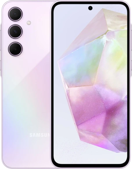 Смартфон Samsung SM-A356E Galaxy A35 5G 128Gb 8Gb лаванда моноблок 3G 4G 2Sim 6.6" 1080x2340 Android 14 50Mpix 802.11 a/b/g/n/ac/ax NFC GPS GSM900/1800 GSM1900 Protect microSD max1024Gb