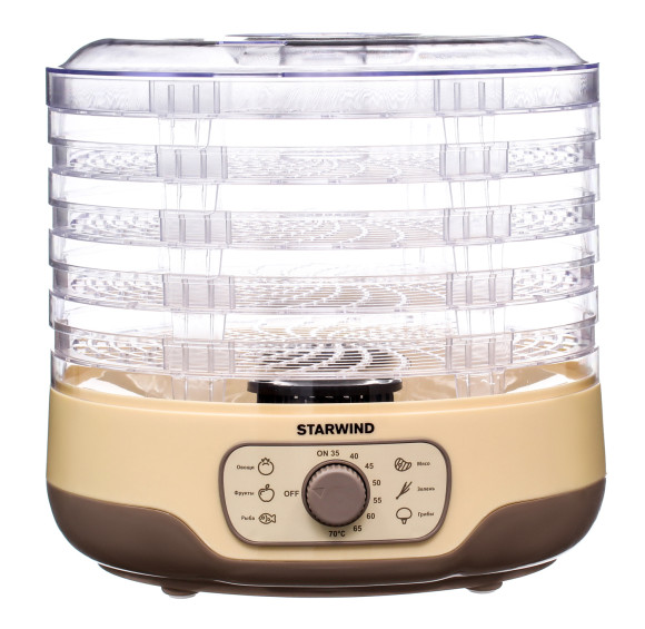 Сушка для фруктов и овощей Starwind SFD2520 5под. 250Вт бежевый