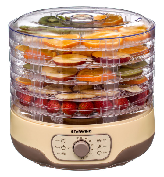 Сушка для фруктов и овощей Starwind SFD2520 5под. 250Вт бежевый