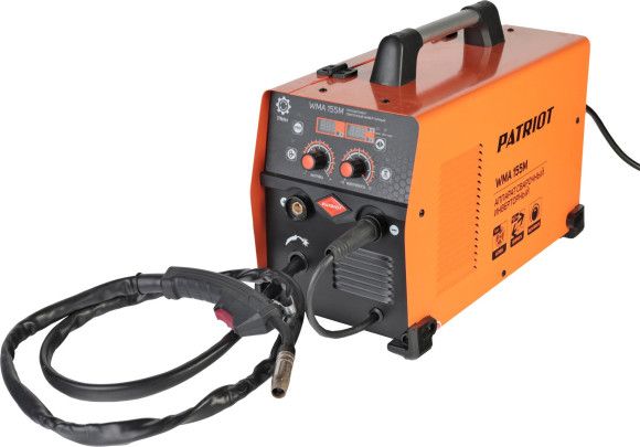 Сварочный полуавтомат Patriot WMA 155 M инвертор MIG-MAG/ММА 6.2кВт