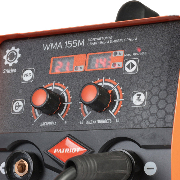 Сварочный полуавтомат Patriot WMA 155 M инвертор MIG-MAG/ММА 6.2кВт