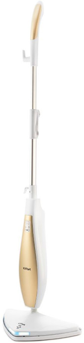 Швабра паровая Kitfort KT-1014 1300Вт золотистый/белый Швабра паровая Kitfort KT-1014 1300Вт золотистый/белый
