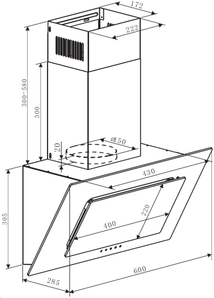 Вытяжка каминная Weissgauff Zaurak 60 PB белый управление: кнопочное (1 мотор) Вытяжка каминная Weissgauff Zaurak 60 PB белый управление: кнопочное (1 мотор)