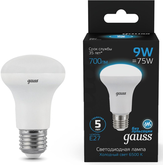 Лампа светодиодная Gauss 103101307-D 7Вт цок.:E14 свеча 150B 6500K св.свеч.бел.хол. (упак.:1шт)