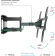 Кронштейн для телевизора Arm Media COBRA-50 черный 32"-75" макс.60кг настенный поворотно-выдвижной и наклонный