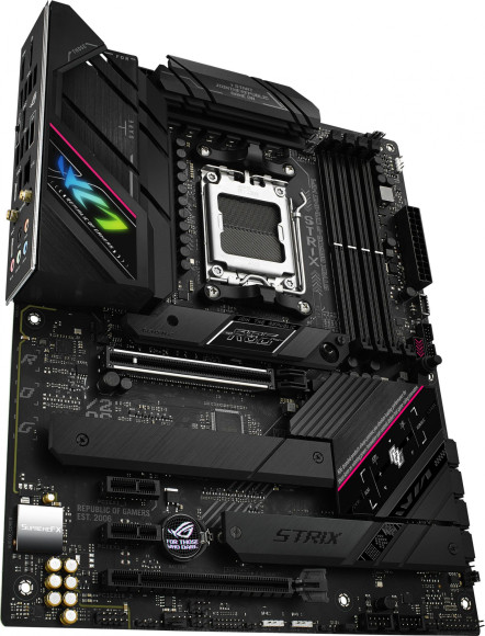 Материнская плата Asus ROG STRIX B650E-F GAMING WIFI Socket AM5 AMD B650 4xDDR5 ATX AC`97 8ch(7.1) 2.5Gg RAID+HDMI+DP
