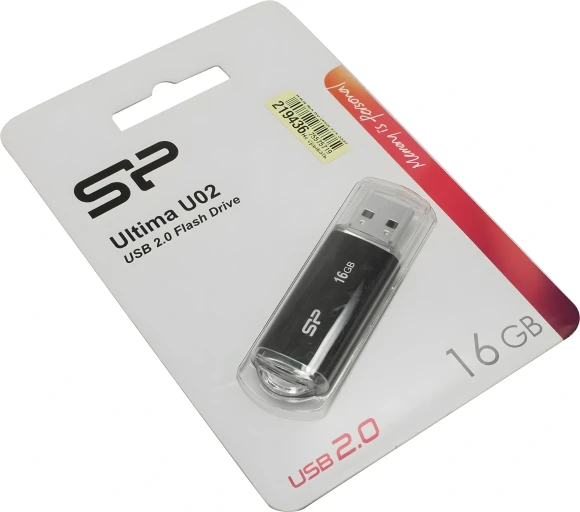 Флеш Диск Silicon Power 16Gb Ultima U02 SP016GBUF2U02V1K USB2.0 черный Флеш Диск Silicon Power 16Gb Ultima U02 SP016GBUF2U02V1K USB2.0 черный