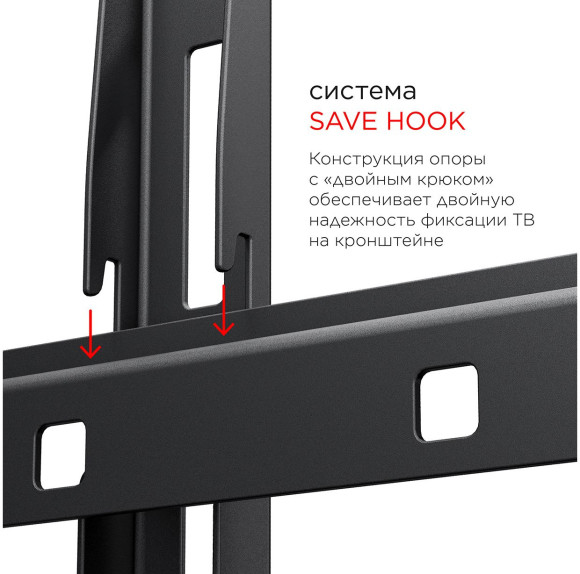 Кронштейн для телевизора Holder LCD-F4610 черный 32"-65" макс.60кг настенный фиксированный Кронштейн для телевизора Holder LCD-F4610 черный 32"-65" макс.60кг настенный фиксированный