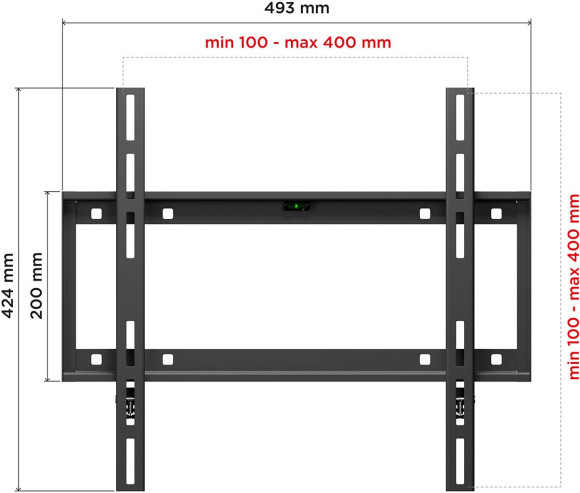 Кронштейн для телевизора Holder LCD-F4610 черный 32"-65" макс.60кг настенный фиксированный Кронштейн для телевизора Holder LCD-F4610 черный 32"-65" макс.60кг настенный фиксированный