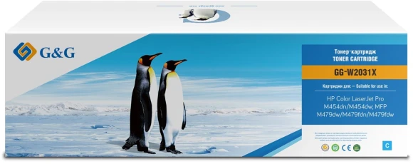Картридж лазерный G&G GG-W2031X 415X голубой (6000стр.) для HP LJ M454/MFP M479 Картридж лазерный G&G GG-W2031X 415X голубой (6000стр.) для HP LJ M454/MFP M479