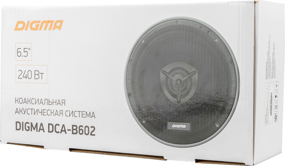 Колонки автомобильные Digma DCA-B602 240Вт 90дБ 4Ом 16.5см (6 1/2дюйм) (ком.:2кол.) коаксиальные двухполосные