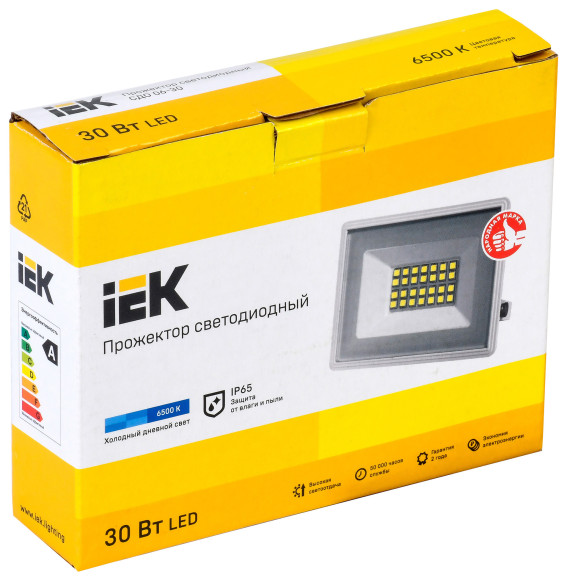 Прожектор уличный IEK СДО LPDO601-30-65-K01 светодиодный 30Втбелый Прожектор уличный IEK СДО LPDO601-30-65-K01 светодиодный 30Втбелый