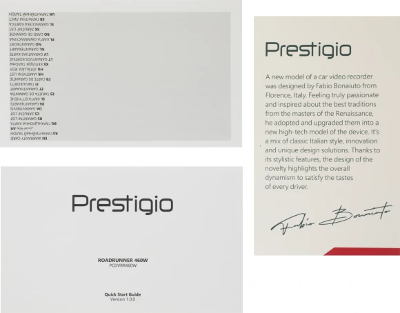 Видеорегистратор Prestigio RoadRunner 460W черный 5Mpix 1440x2560 1440p 140гр. Mstar SSC8629Q