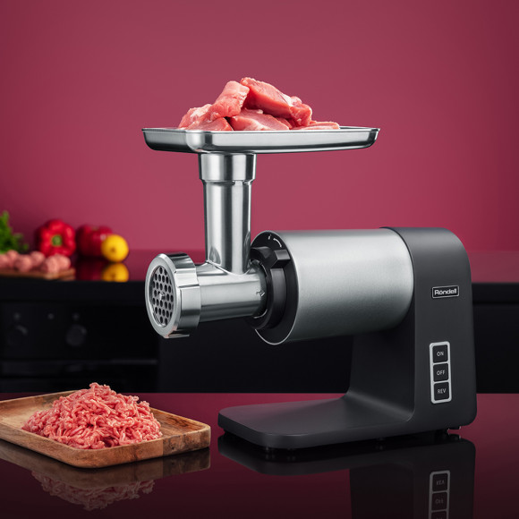 Мясорубка Rondell RDE-1451 2300Вт серебристый/черный