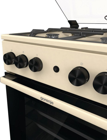 Плита Газовая Gorenje GG5A21BEF бежевый (стеклянная крышка) реш.чугун
