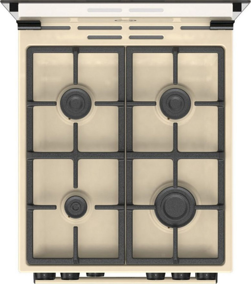 Плита Газовая Gorenje GG5A21BEF бежевый (стеклянная крышка) реш.чугун