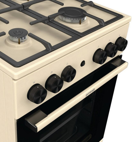 Плита Газовая Gorenje GG5A21BEF бежевый (стеклянная крышка) реш.чугун