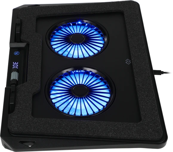 Подставка для ноутбука Digma D-NCP170-2x110RGB 18" 400x288x45мм 52дБ 2xUSB 2x 110ммFAN 1250г Fan-control металл/пластик черный