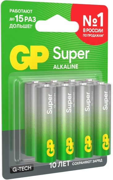 Батарея GP Super Alkaline 15AA21-2CRSBC8 AA (8шт) блистер