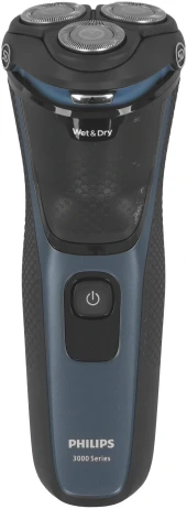 Бритва роторная Philips Series 3000 S3144/00 реж.эл.:3 питан.:аккум. черный/синий Бритва роторная Philips Series 3000 S3144/00 реж.эл.:3 питан.:аккум. черный/синий