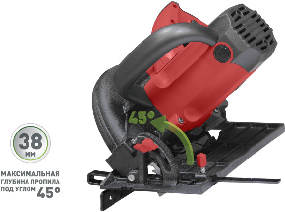 Циркулярная пила (дисковая) Парма 165Д 1500Вт (ручная) D диска.:165мм (02.004.00002)