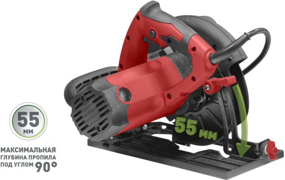 Циркулярная пила (дисковая) Парма 165Д 1500Вт (ручная) D диска.:165мм (02.004.00002)