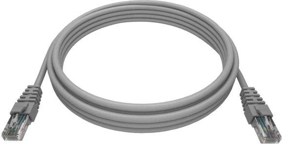 Патч-корд NTSS NTSS-PC-UTP-RJ45-5e-2.0-LSZH-GY UTP RJ-45 вил.-вилка RJ-45 кат.5E 2м серый LSZH 26AWG