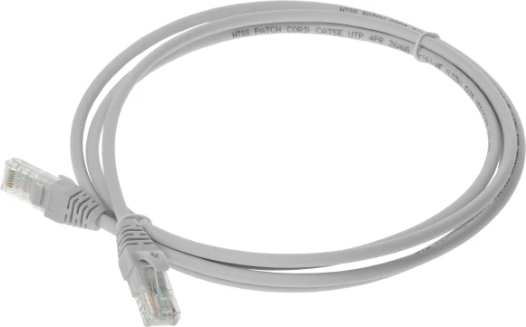 Патч-корд NTSS NTSS-PC-UTP-RJ45-5e-2.0-LSZH-GY UTP RJ-45 вил.-вилка RJ-45 кат.5E 2м серый LSZH 26AWG