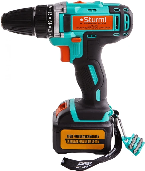 Дрель-шуруповерт Sturm! CD3224L аккум. патрон:быстрозажимной (кейс в комплекте)