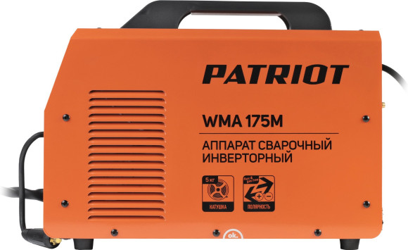 Сварочный полуавтомат Patriot WMA 175 M инвертор MIG-MAG/ММА 6.7кВт Сварочный полуавтомат Patriot WMA 175 M инвертор MIG-MAG/ММА 6.7кВт