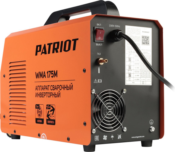 Сварочный полуавтомат Patriot WMA 175 M инвертор MIG-MAG/ММА 6.7кВт Сварочный полуавтомат Patriot WMA 175 M инвертор MIG-MAG/ММА 6.7кВт