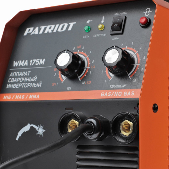 Сварочный полуавтомат Patriot WMA 175 M инвертор MIG-MAG/ММА 6.7кВт Сварочный полуавтомат Patriot WMA 175 M инвертор MIG-MAG/ММА 6.7кВт