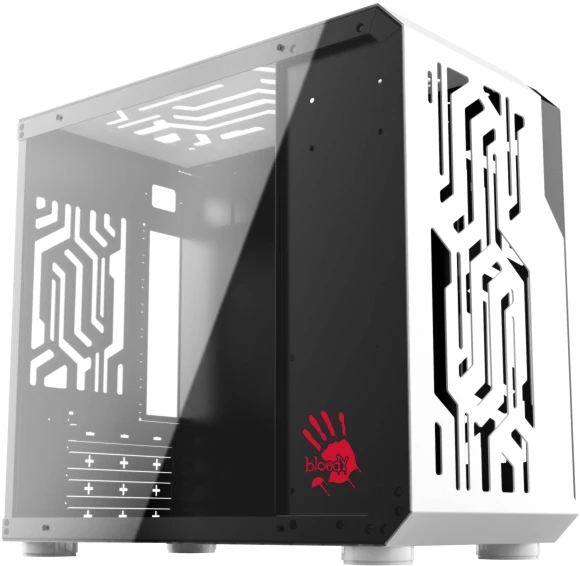 Корпус Bloody BD-CC110 белый без БП mATX 5x120mm 2xUSB3.0 audio