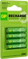 Аккумулятор GP RECHARGE AAA NiMH 400mAh (4шт)