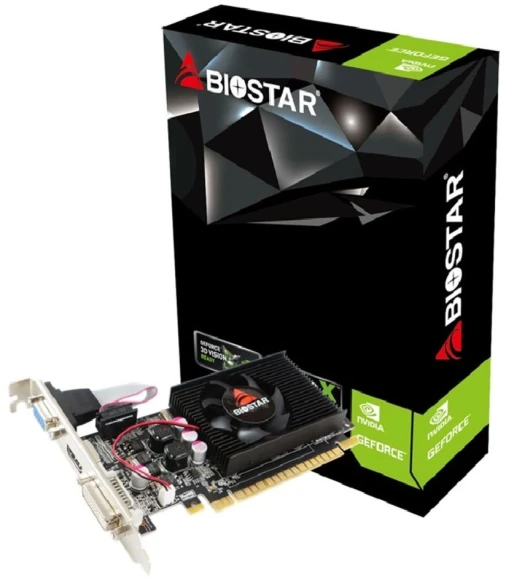 Видеокарта Biostar PCI-E 2.0 G210-1GB D3 LP NVIDIA GeForce 210 1Gb 64bit DDR3 589/1333 DVIx1 HDMIx1 CRTx1 Ret low profile