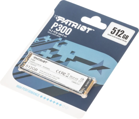 Накопитель SSD Patriot PCIe 3.0 x4 512GB P300P512GM28 P300 M.2 2280 Накопитель SSD Patriot PCIe 3.0 x4 512GB P300P512GM28 P300 M.2 2280