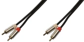 Кабель соединительный аудио Premier 5-304 1.5 2хRCA (m)/2хRCA (m) 1.5м. позолоч.конт. черный/серый