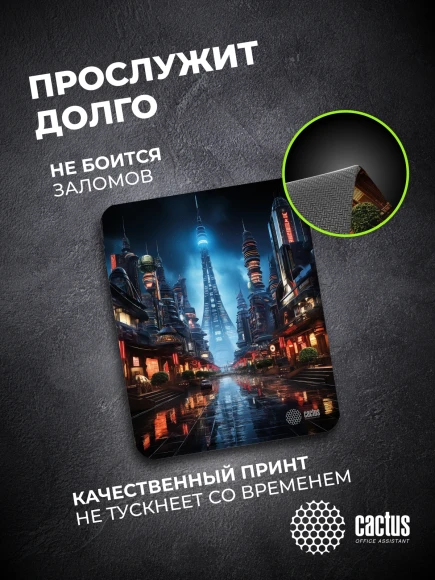 Коврик для мыши Cactus City 300x250x3мм (CS-MPC-D05M) Коврик для мыши Cactus City 300x250x3мм (CS-MPC-D05M)