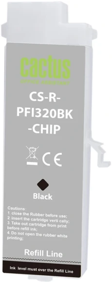 Картридж струйный Cactus CS-R-PFI320C-CHIP PFI-320C голубой (260мл) для Canon imagePrograff TM-200/200MFP/205/300/300MFP/305/250/255/350/355 с чипом