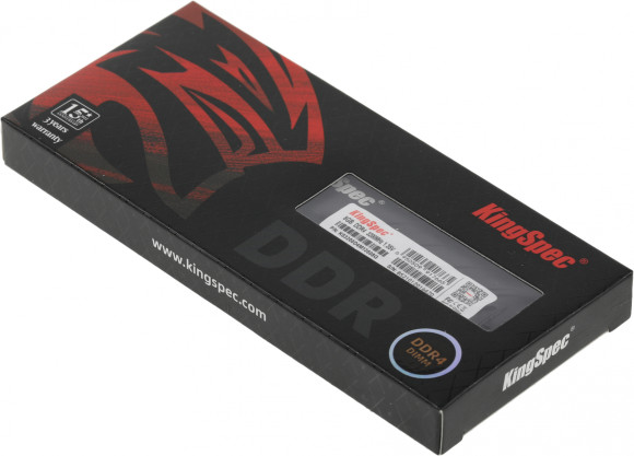 Память DDR4 8GB 3200MHz Kingspec KS3200D4M13508G RTL PC4-25600 CL19 DIMM 288-pin 1.35В single rank с радиатором Ret