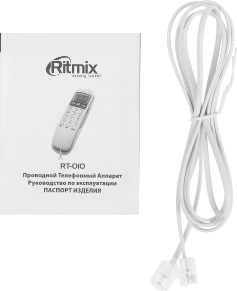 Телефон проводной Ritmix RT-010 белый Телефон проводной Ritmix RT-010 белый