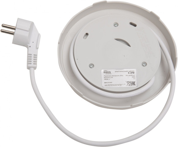 Чайник электрический Oasis K-2PW 1.7л. 2200Вт белый корпус: пластик Чайник электрический Oasis K-2PW 1.7л. 2200Вт белый корпус: пластик