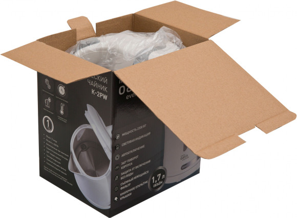 Чайник электрический Oasis K-2PW 1.7л. 2200Вт белый корпус: пластик Чайник электрический Oasis K-2PW 1.7л. 2200Вт белый корпус: пластик