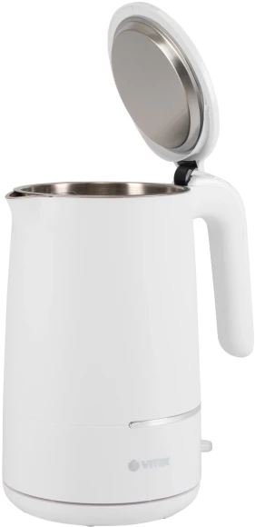 Чайник электрический Vitek VT-1104 1.5л. 2200Вт белый корпус: металл/пластик Чайник электрический Vitek VT-1104 1.5л. 2200Вт белый корпус: металл/пластик